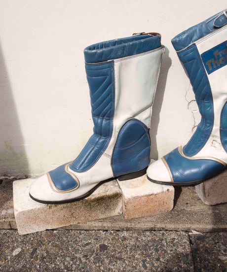 80s vtg Frank Thomas racing boots