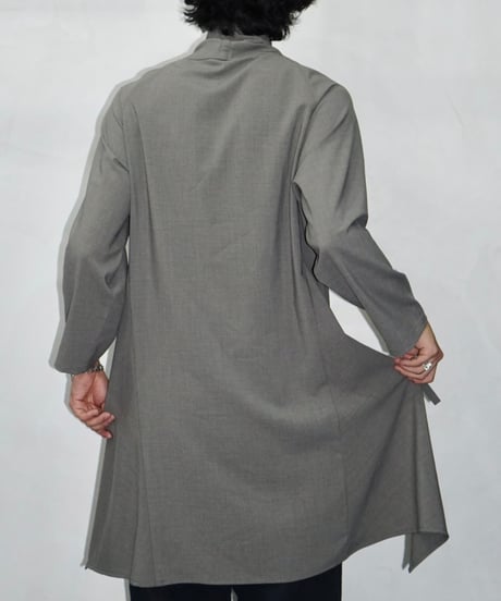 00s bell chu very diagonal zip asymmetry poly coat
