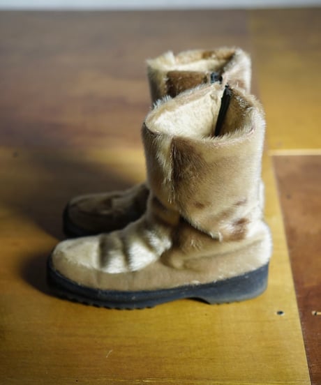 70s french vtg seal eskimo fur boots