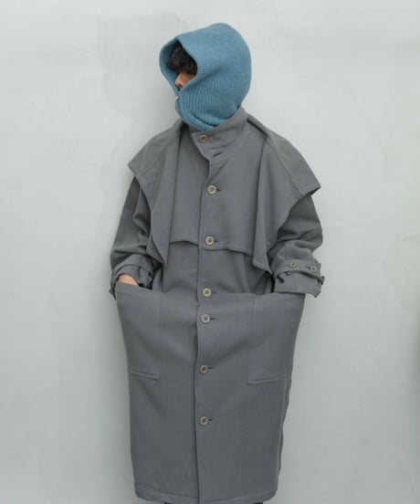 80s vtg TAKEZO deformation wool super long coat