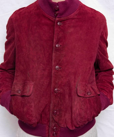 90s Euro vtg burgundy suede jacket