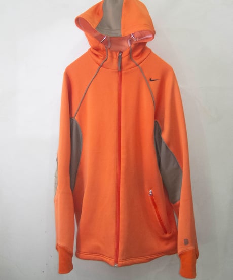00s NIKE orange tech poly hood jacket