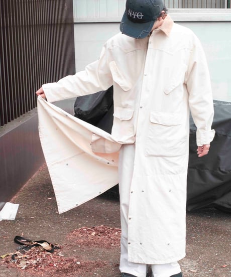 90s J.Peterman deformation design duster coat