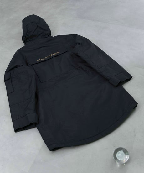 TOMMY HILFIGER 00s multipocket design poly coat