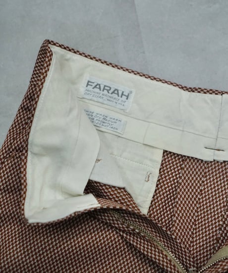 90s FARAH gingham check slacks shorts