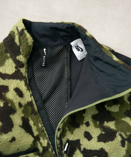 NIKE × MATTHEW M WILLIAMS diagonal zip fleece camo jacket
