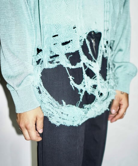 90s mario giorgi boro damaged acrylic knit