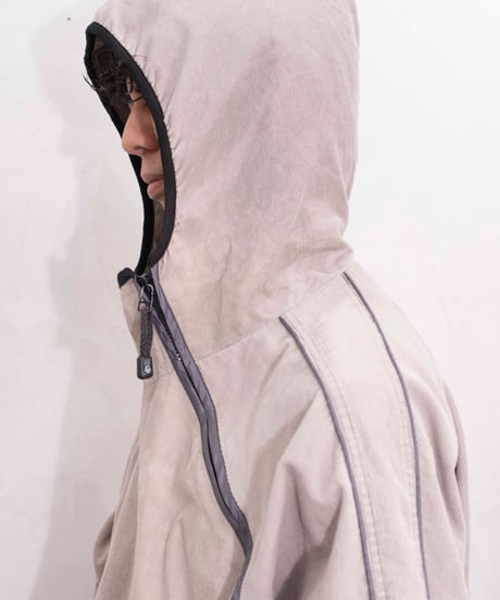 00s diagonal zip design corduroy anorak