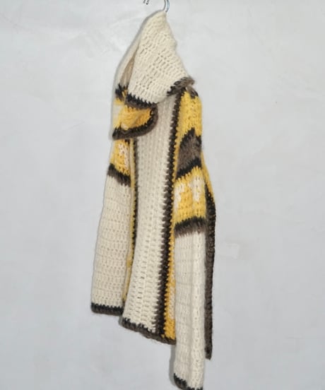 90s made in Italy handmade wool knit with neck warmer
