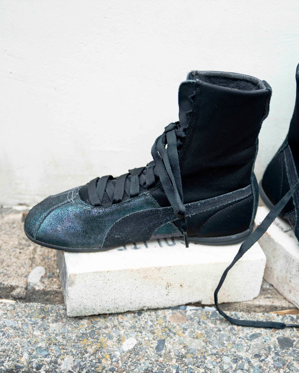 PUMA × HUSSEIN CHALAYAN glitter boxing shoes |