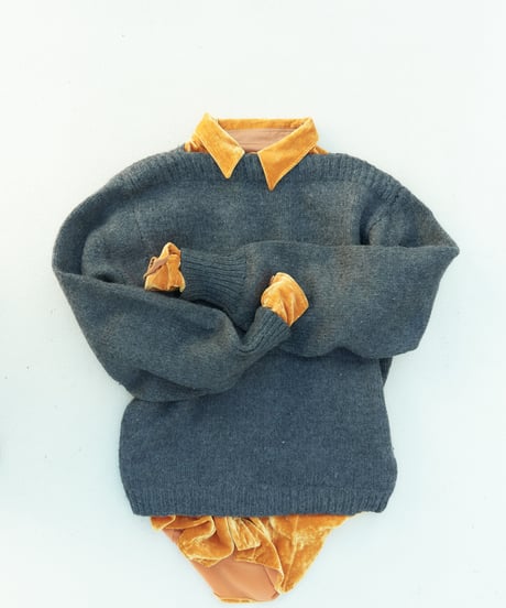 70s vtg boatneck wool knit