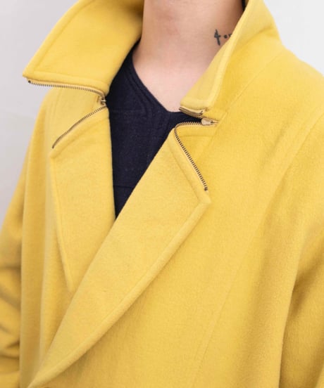 80s vtg zip design wool tailored coat