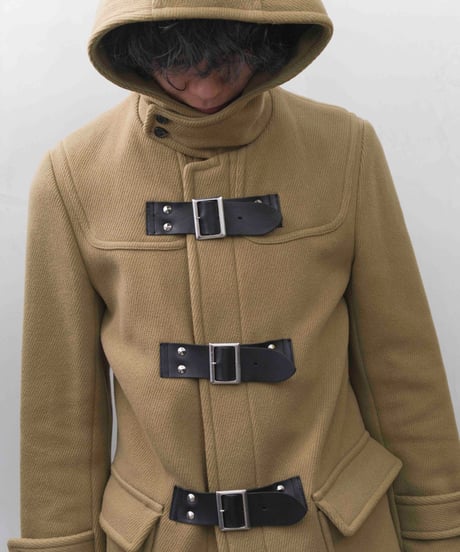 JOHN LAWRENCE SULLIVAN leather velt duffel coat