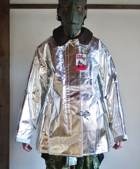 90s US vtg GLOBE silver fireman jacket (deadstock)