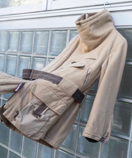 MARITHE FRANCOIS GIRBAUD diagonal zip padded jacket