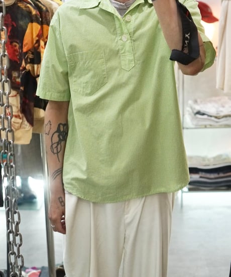 00s gingham check pullover shirts