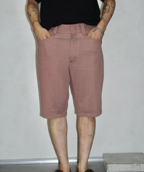 90s FARAH gingham check slacks shorts