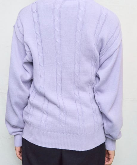 lavender knit polo