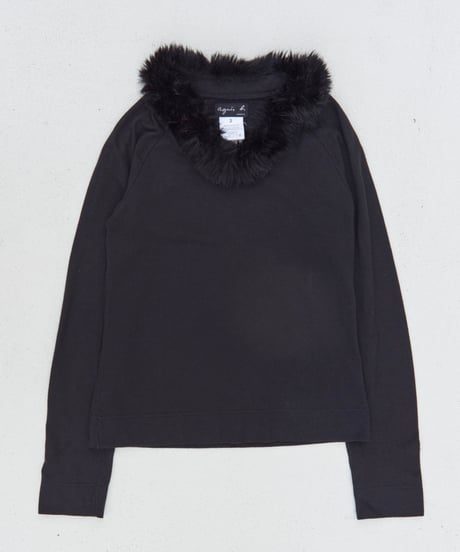 90s agnes b. fur cutsew