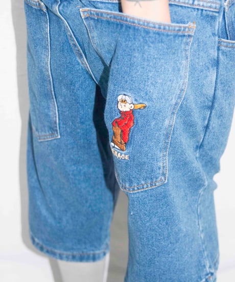 90s menace round pocket baggy shorts