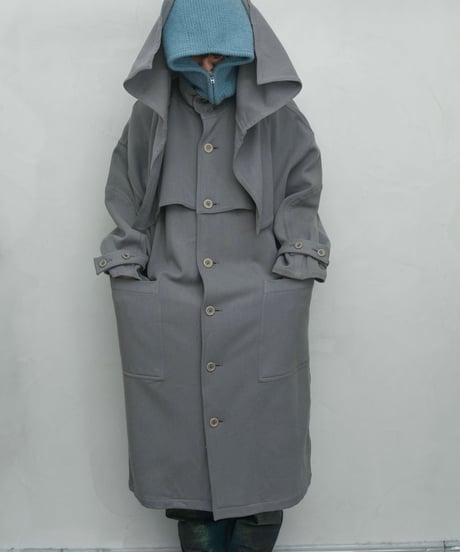 80s vtg TAKEZO deformation wool super long coat