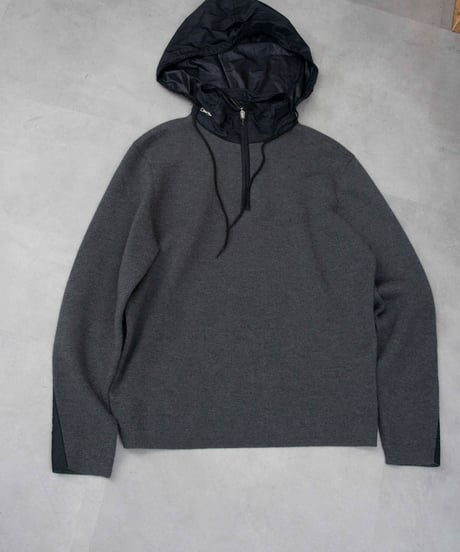 90s theory knit/nylon docking pullover