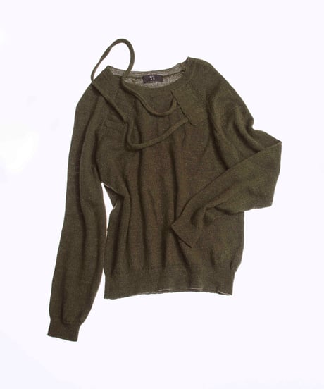 90s Y's rope design laine wool knit