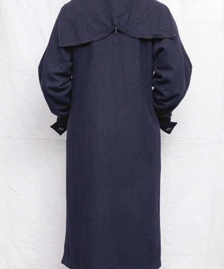 50s vtg daniel hechter reversible sailor long coat