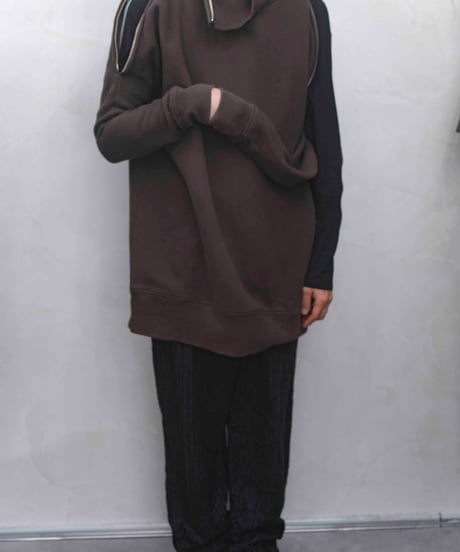 Hussein Chalayan double zip design sweat