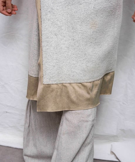 N. Hollywood switching design felt suede coat