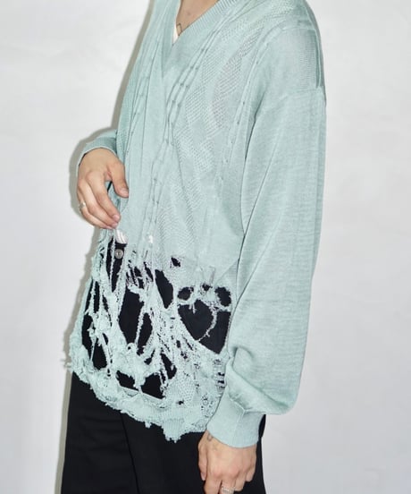 90s mario giorgi boro damaged acrylic knit
