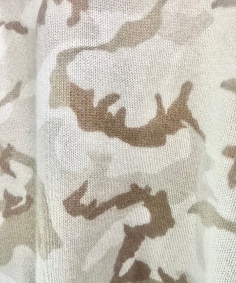90-00s 'the great china wall' 100% cashmere camo knit hoodie