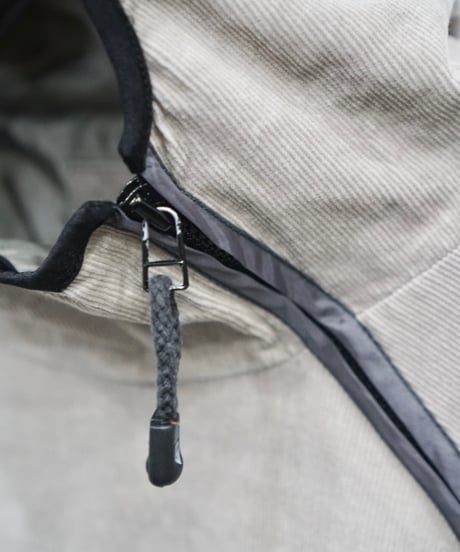 00s diagonal zip design corduroy anorak
