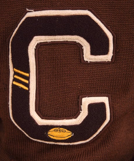 50s vtg wilson patched knit sweater