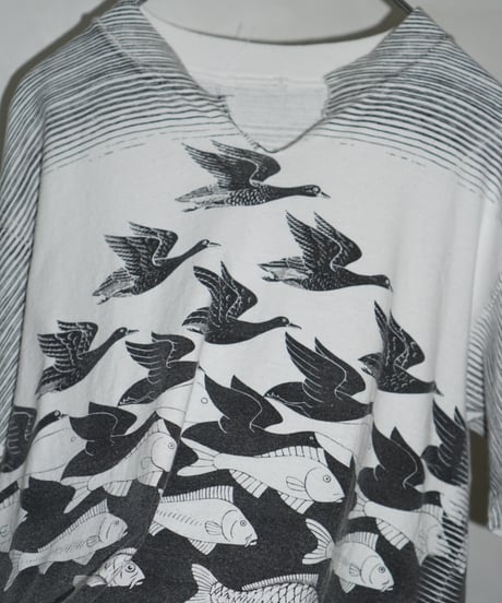 90s M.C.Escher Trompe-l'œil　Tee