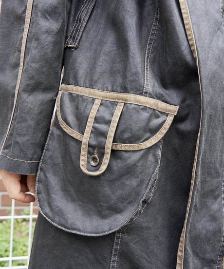 90s Euro linen coating coat