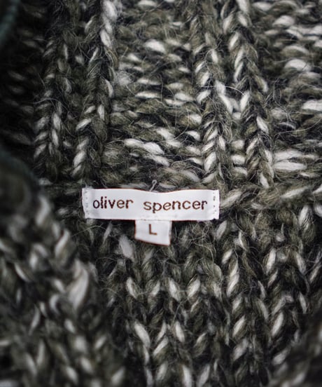 Oliver Spencer diagonal zip design knit jacket