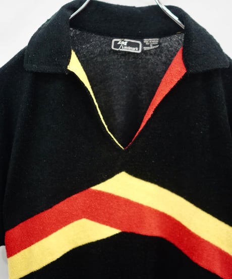 90s vtg trico color pile polo