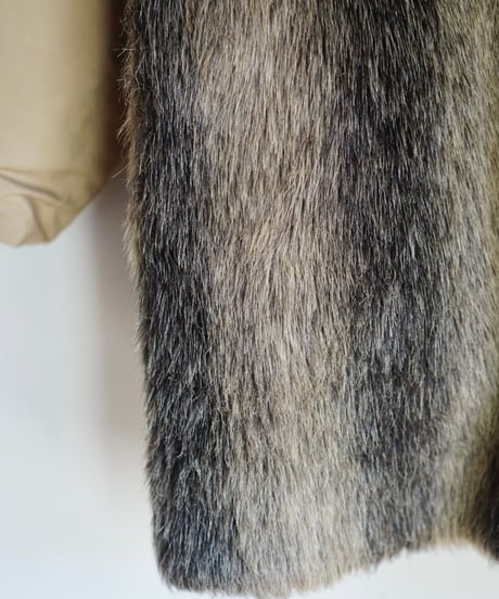 80s vtg eskimo fur duffle coat (reversible)