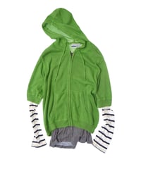 90s halfsleeve cotton hoodie