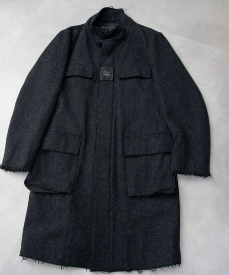 00s 291295=HOMME cutoff design wool coat