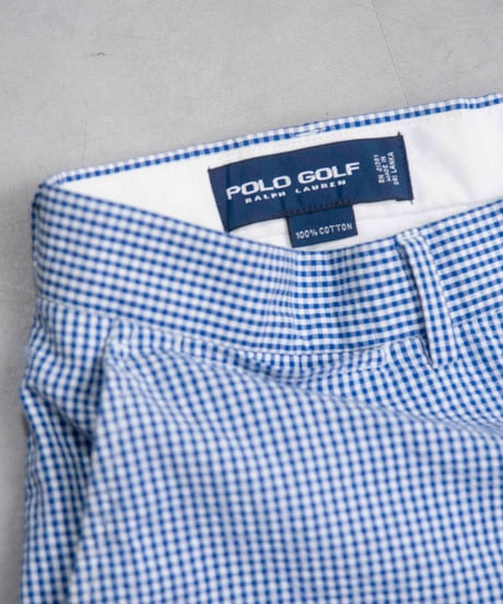 90s Polo Golf gingham check seersucker shorts