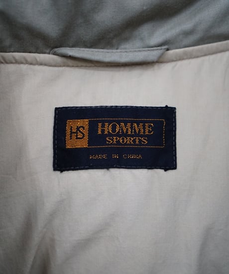 80s vtg HOMME SPORTS shawl collar down jacket