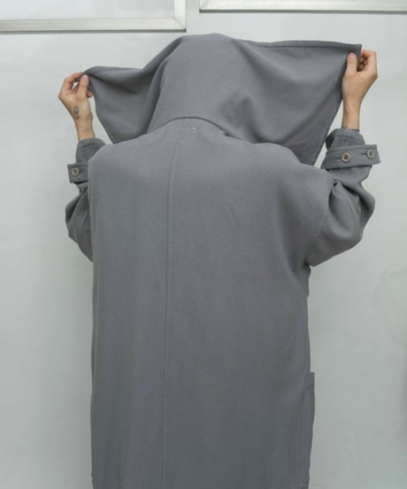 80s vtg TAKEZO deformation wool super long coat