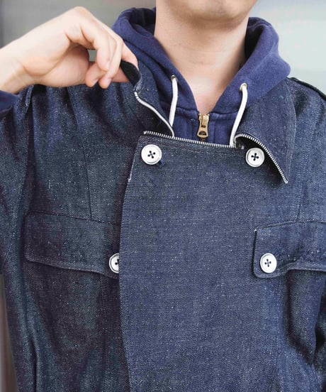 80s made in Paris double breasted denim jacket