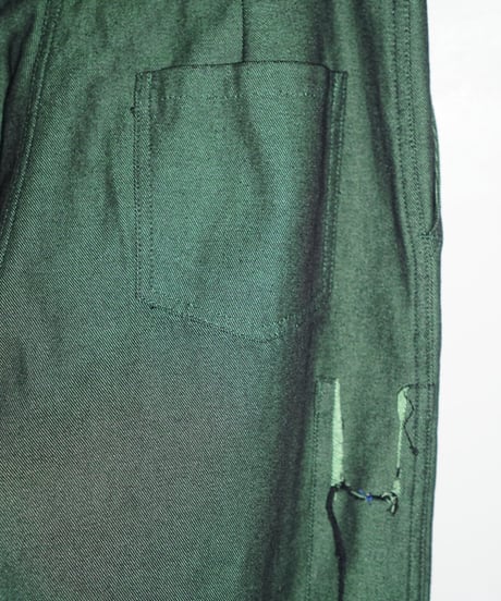 1990s Italy military shiny cotton pants