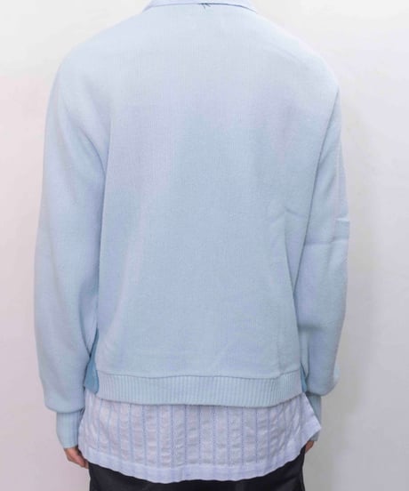 70s vtg three tone knit cardigan