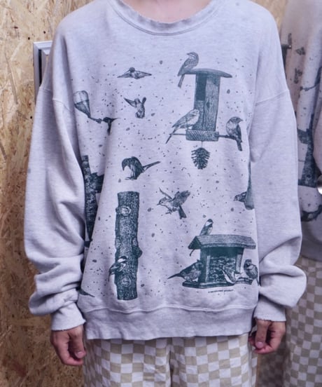 90s rel.e.vant. products bird pattern sweat
