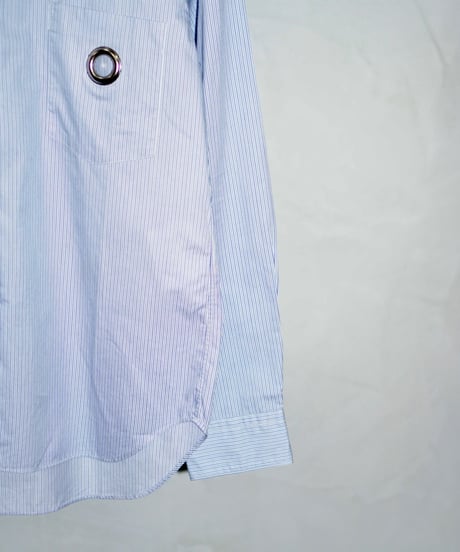 COMME des GARCONS HOMME DEUX eyelet design stripe shirts