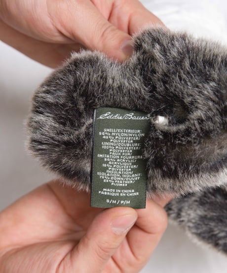 Eddie bauer 00s puffer/fur mittens